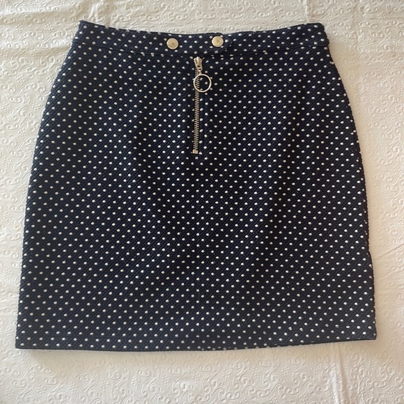 Polka dot topshop zipper mini skirt - Picture 1 of 1